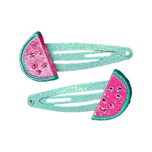 Glitzer-Haarspange mit Blumen- und Kuchen-Designs, Haarnadel, Cartoon, Kinder-Haarschmuck für Mädchen, für den täglichen Gebrauch, 2 Stück von BIGULA