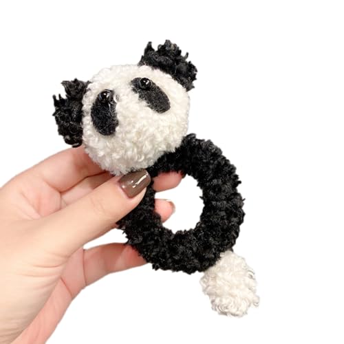 Süße Mädchen Haarspange schönes Haarseil Plüsch Panda Form Stirnband elastisches Haarseil für Kleinkind Haar Styling Zubehör von BIGULA