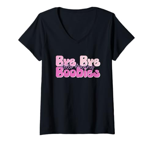 Damen Tschüss Boobies Hello Healing T-Shirt mit V-Ausschnitt Damen Tschüss Boobies Hello Healing T-Shirt mit V-Ausschnitt von BII Freedom