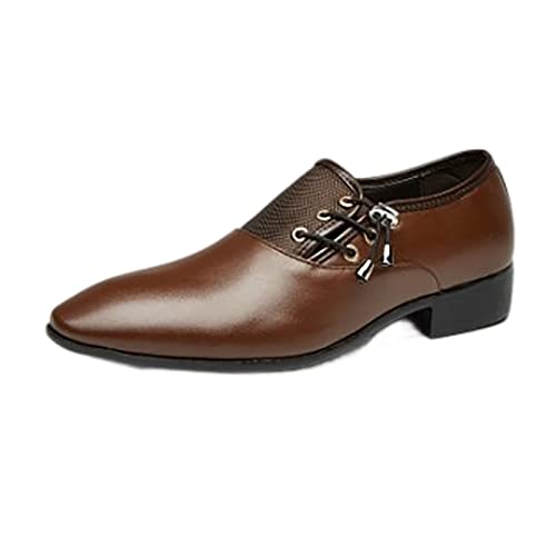 BIISDOST Anzugschuhe Herren Lederschuhe Formale Moderne Klassische Derby Business Hochzeit Brogue Schuhe Wanderschuhe, atmungsaktive Herrenschuhe Arbeitsschuhe Anti-Rutsch Weiche Sohle Runde Zehe von BIISDOST