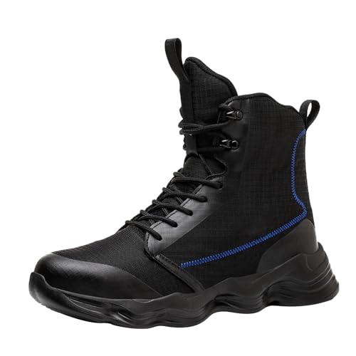 BIISDOST Arbeitsstiefel für Herren Taktische Stiefel Militärische Arbeitsstiefel Verschleißfeste wasserdichte Wüsten Schuhe Außenbereich Einsatzstiefel rutschfeste Camping Trekking Wander von BIISDOST