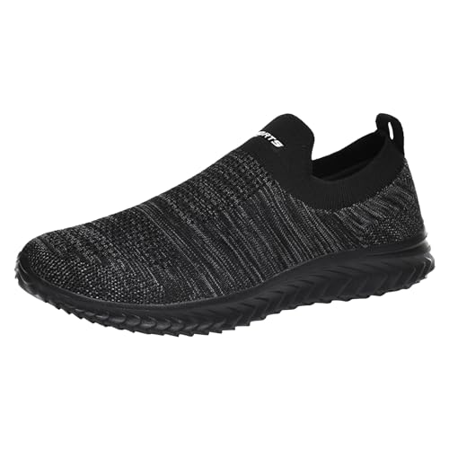 BIISDOST Atmungsaktive Sport-Freizeitschuhe für Herren und Damen, leichte Walk-Lauf-Sneaker Schuhe Herren 42,5 (Dark Gray, 42) von BIISDOST