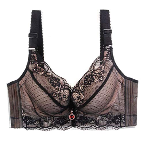 BIISDOST Damen Abnehmbare Pads Spitze Bralette Nahtlos Weiche Ohne BüGel Triangle-BH Comfort Bra VerläNgerung Atmungsaktiver Und Leichter UnterwäSche Abnehmbare Pads Klassische Bustier BH Komfort BHS von BIISDOST