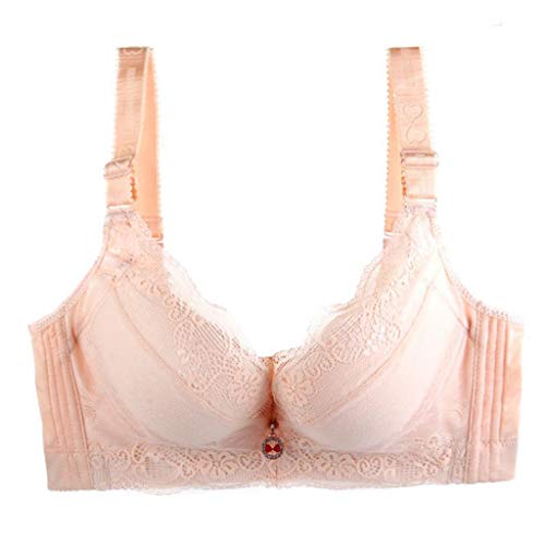 BIISDOST Damen Abnehmbare Pads Spitze Bralette Nahtlos Weiche Ohne BüGel Triangle-BH Comfort Bra VerläNgerung Atmungsaktiver Und Leichter UnterwäSche Abnehmbare Pads Klassische Bustier BH Komfort BHS von BIISDOST