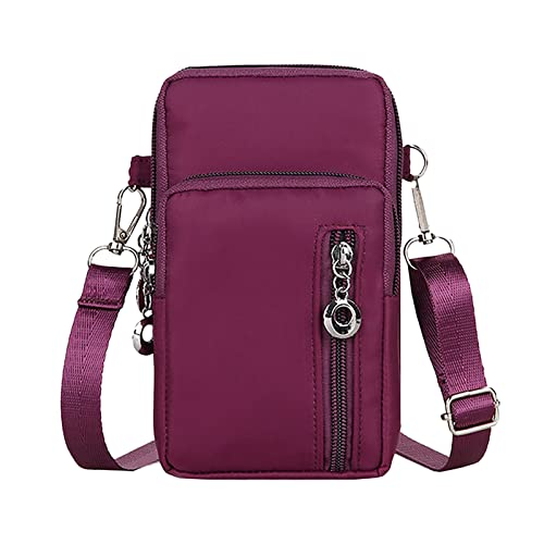 BIISDOST Damen Crossbody Bag Korean Hanging Neck Handytasche Wrist Wallet Handytasche Shorts Herren Mit Taschen (Purple, One Size) von BIISDOST