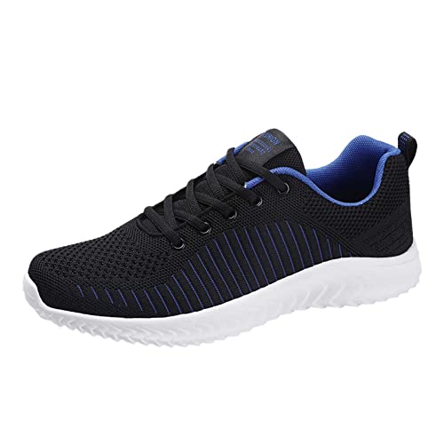 BIISDOST Damen Mesh Schuhe Bequeme Lässige Schuhe Joggingschuhe Bequeme Dehnbar Laufschuhe Halbschuhe Canvas Schuhe Outdoor Joggingschuhe Sportschuhe Sneaker Sneaker Memory Foam Slip On (Blue, 43) von BIISDOST