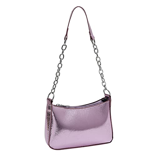 BIISDOST Damen-Umhängetasche, sanftes, einfaches Temperament, Achseltasche, geflochtenes, große Kapazität, Pendel-Einkaufstasche Rollstuhl Zubehör Taschen (Purple, One Size) von BIISDOST