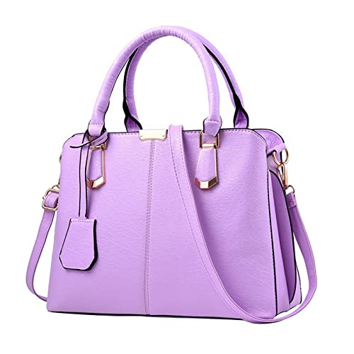 BIISDOST Damentasche, einfache Handtasche, einzelne Schulter, große Damentasche, Umhängetasche Männer Taschen Umhängetasche Klein (Purple, One Size) von BIISDOST