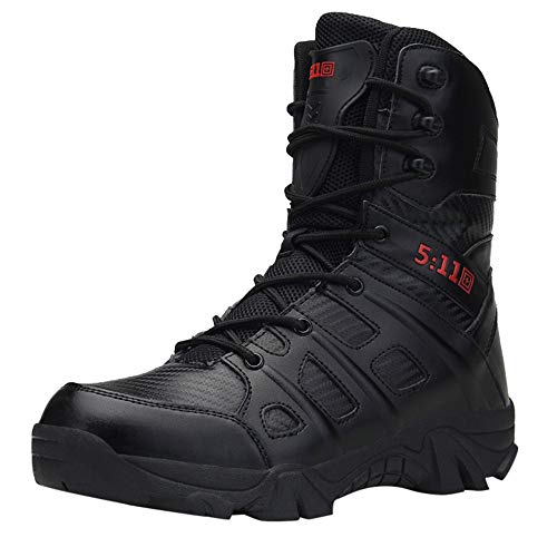 BIISDOST Einsatzstiefel Herren Atmungsaktiver Kampfstiefel Stiefel Militär Swat Kampf Außenbereich Camping Wander Security Schuhe rutschfeste Outdoor Trekkingschuhe Militär & Einsatzstiefel von BIISDOST