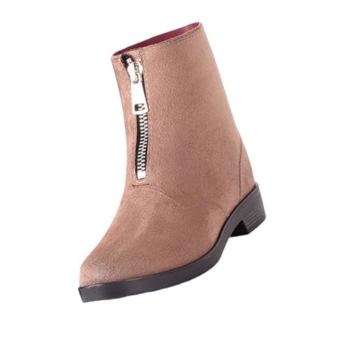 BIISDOST Gummistiefel Short Rain Boots for Womens Ankle Rainboot Garden Boot Ladies Rubber Outside Work with Comfort Damenschuhe Stiefeletten (Khaki, 37) von BIISDOST