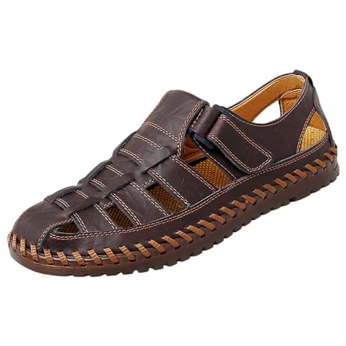 BIISDOST Herren Sandalen Sport Sommer Strand Hausschuhe Schiebe Outdoor Remote Hausschuhe Sandalen Designer Schuhe Herren (Brown, 39) von BIISDOST