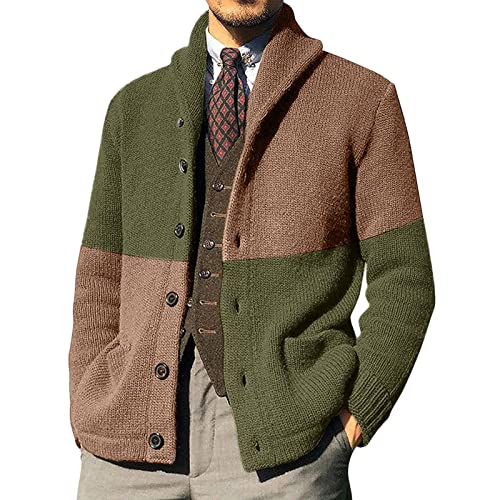 BIISDOST Herren Strickjacke Stehkragen Strickjacke V-Ausschnitt Cardigan Gestrickt Jacke Leicht Strickjacke Mit Schalkragen Button Down Zopfmuster Sweatjacke Strickpullover Cardigan Sweater BIISDOST Herren Strickjacke Stehkragen Strickjacke V-Ausschnitt Cardigan Gestrickt Jacke Leicht Strickjacke Mit Schalkragen Button Down Zopfmuster Sweatjacke Strickpullover Cardigan Sweater von BIISDOST