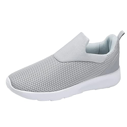 BIISDOST Herren Turnschuhe Sommer Große Größe Mode Leichte Komfortschuhe Turnschuhe rutschfeste Lässige Laufschuhe Herren Schuhe 43 (Grey, 45) von BIISDOST