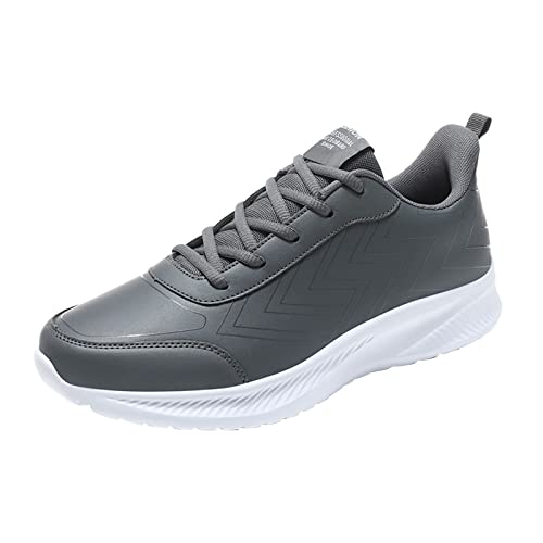 BIISDOST Herrenschuhe Große Größe Lässiger Lederdruck Laace UpLässige Mode Einfache Schuhe Laufende Turnschuhe Rom Schuhe Herren Original (Dark Gray, 43) von BIISDOST