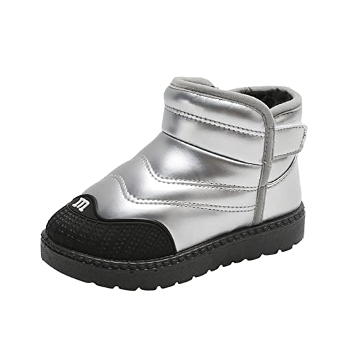 BIISDOST Kinder Winterschuhe Mädchen, Schneestiefel Wasserdicht Winterstiefel Stiefeletten Rutschfest Snow Boots Thermostiefel Winter Warme Gefüttert Kinderstiefel Schlupfstiefel Gr 22-38 von BIISDOST