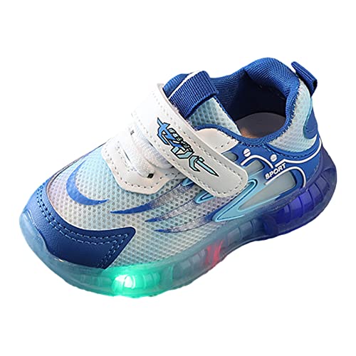 BIISDOST Kinderschuhe leuchten Schuhe LED leuchten Sportschuhe Freizeitschuhe Atmungsaktive Baby-Kinderschuhe Jungen 28 (Blue, 22 Toddler) von BIISDOST
