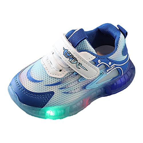 BIISDOST Kinderschuhe leuchten Schuhe LED leuchten Sportschuhe Freizeitschuhe Atmungsaktive Baby-Kinderschuhe Jungen 28 (Blue, 25 Toddler) von BIISDOST