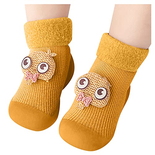 BIISDOST Lauflernschuhe Jungen 22 Kleinkind Schuhe Babyschuhe Mädchen Weiche Sohle Bodensocken Sockenschuhe Baby Warm rutschfest Bodenschuhe Kinderschuhe Winter Plus Samt Krabbelschuhe von BIISDOST