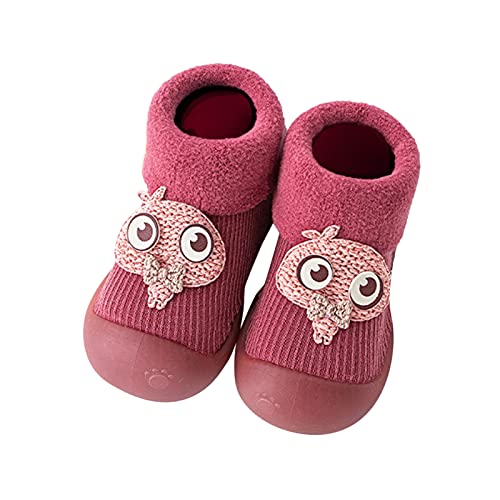 BIISDOST Lauflernschuhe Jungen 22 Kleinkind Schuhe Babyschuhe Mädchen Weiche Sohle Bodensocken Sockenschuhe Baby Warm rutschfest Bodenschuhe Kinderschuhe Winter Plus Samt Krabbelschuhe von BIISDOST