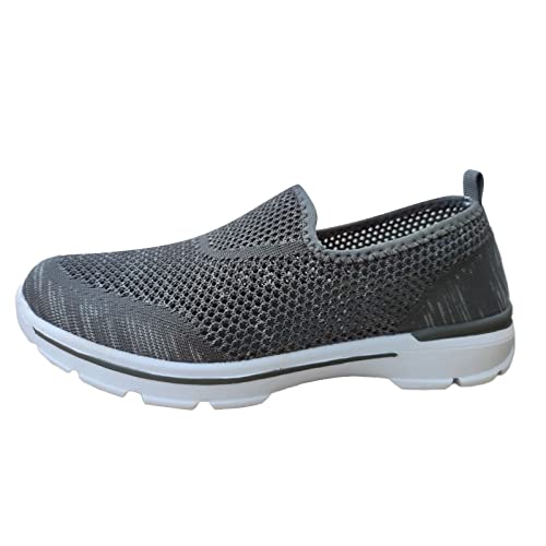 BIISDOST Männer Paar Sommer Mode Mesh Atmungsaktives Gummiband rutschfeste Wanderschuhe Outdoor Freizeit Sportschuhe Schuhe Herren 45 (Grey, 42) von BIISDOST