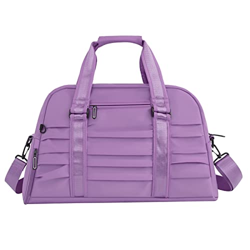 BIISDOST Modische Damen-Umhängetasche, faltbare Hand-Reisetasche, leichte Tasche mit großem Fassungsvermögen Tolle Taschen Selbst Genäht (Purple, One Size) von BIISDOST