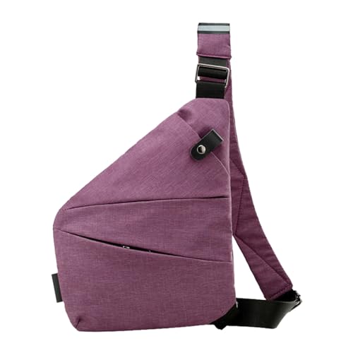 BIISDOST Persönliche Taschentasche für Reisen Persönliche Taschentasche für Männer Persönliche Flex-Tasche Schärpentasche, rechte Schultertasche Dartpfeil Taschen (Purple, One Size) von BIISDOST