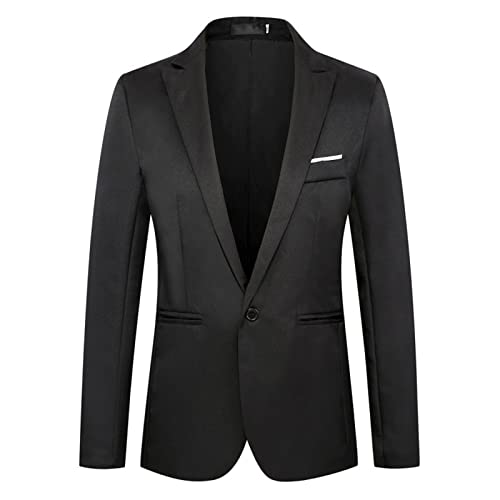 BIISDOST Sakko Herren Sportlich Anzug Freizeitanzug Hausanzug Sakkos Anzug Jacke Hose Modern Freizeit Anzugjacke Sakkos-Anzugjacken Einfarbig Jackett Hochzeit Business Party Sakko von BIISDOST