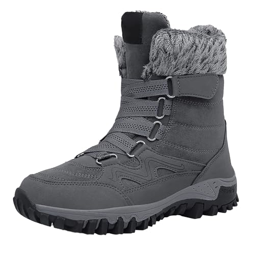 BIISDOST Schneeboots Herren Wasserdicht 39 Warme Herrenstiefel Gepolstert und Verdickt Plus Size Schneestiefel Anti-Rutsch Sport Wandern Baumwolle Schuhe Warme Wanderschuhe Outdoor rutschfest von BIISDOST