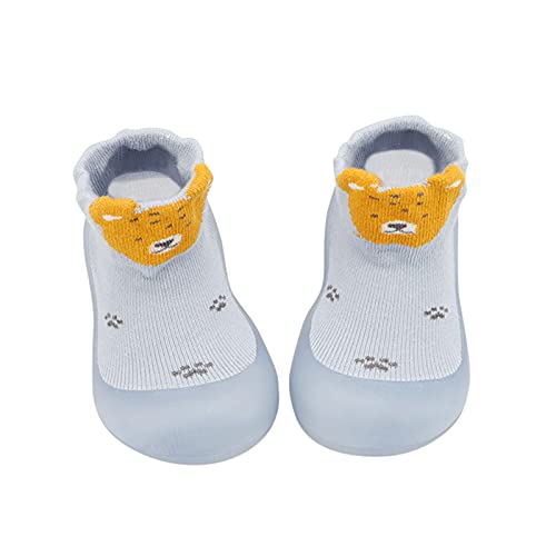BIISDOST Schuhe Freizeit Socken Tiere Säugling Kleinkind innen Baby elastische Cute First Baby Schuhe Kinderschuhe Mädchen 26 (Sky Blue, 18) von BIISDOST
