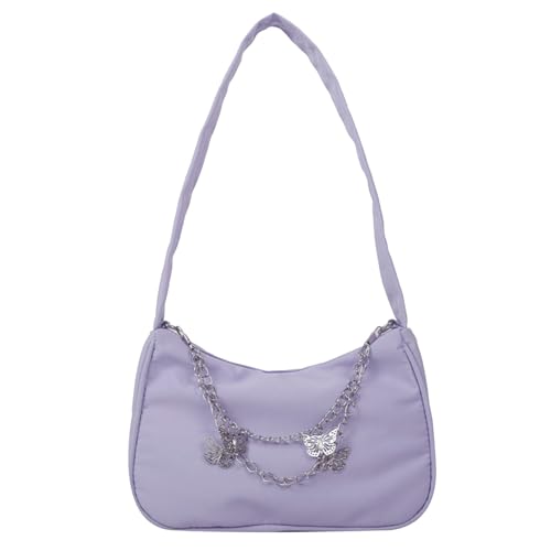 BIISDOST Tasche Schmuck Damen Kleine Schulter Casual Tier Mode Handtasche Tasche Eine Unterarm Kette Tasche Taschen Set Damen Groß (Purple, One Size) von BIISDOST