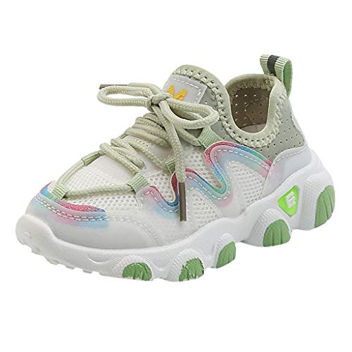 BIISDOST Turnschläppchen Mädchen 23/24 - Kinderschuhe Sneaker Mädchen Freizeitschuhe Sportschuhe rutschfest Outdoor Turnschuhe Kinder Schuhe Junge SneakersMesh Atmungsaktiv Laufschuhe von BIISDOST