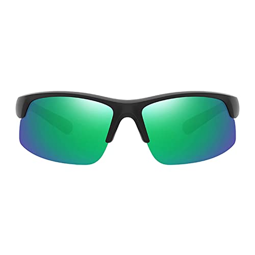 BIISDOST Unisex-Sonnenbrille Reiten Laufen Winddichte Sonnenbrille Outdoor Sonnenschutz Sportbrille mit Brillenetui Sonnenbrille Herren compatible with Polarisiert Verspiegelt (Green, One Size) von BIISDOST