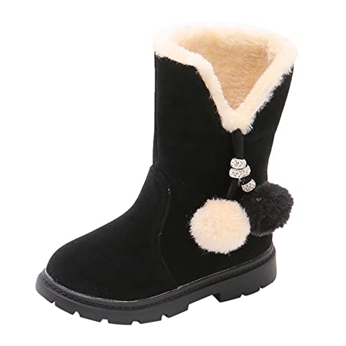 BIISDOST Winterschuhe MäDchen Schneestiefel Thermostiefel Plus Samt Baumwollschuhe Rutschfest Kinderstiefel Winterstiefel Outdoor Kinder Thermoschuhe Winter Warme Gefüttert Kurze Stiefel von BIISDOST