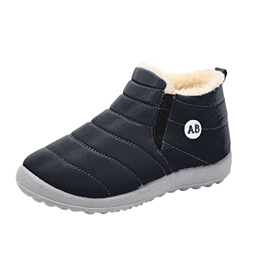 BIISDOST Winterstiefel Wasserdicht Jungen, Schneestiefel Mädchen Winterschuhe Kinderstiefel Outdoor Rutschfest Kurzschaft Boots Gartenschuhe Warm Gefüttert Winter Snow Boots Thermostiefel von BIISDOST