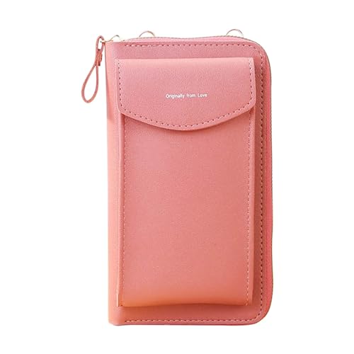 Dünne Brieftasche Herren Brieftasche Für Reisepass Die ursprüngliche Clutch-Geldbörse, trendige Handytasche, koreanische Mode, große Kapazität, doppellagige Geldbörse, (Watermelon Red, One Size) von BIISDOST