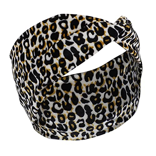 Für Mädchen Leopard Für Frauen Sport Mode Stirnband Stirnbänder Stirnband Elastizität Druck Boho Geknotete Stirnbänder Breites Yoga Stirnband Frottee Turban von BIISDOST