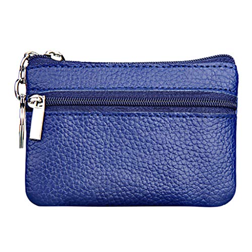 Geldbörsen Für Damen Brieftasche Für Reisepass Small Small Pouch Key Damentasche Reißverschluss Ring aus Brieftasche mit Geldbörse Kitkartenhüllen Blau Kitkartenhüllen Damen (Blue, One Size) von BIISDOST