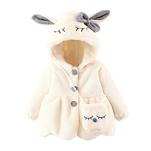 Hält dicken Winter-Kaninchen-Baby-Jacken-Mantel + Tasche warm Cartoon-mit Kapuze -Mantel und Jacke Baby Weste 68 von BIISDOST