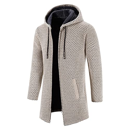 Kapuze Wintermantel Herren gefüttert mit Stehkragen Steppjacke Winddicht Winterjacke Business Überzieher Schlank Freizeitjacke Wanderjacke Softshelljacke Kapuzenjacke outdoorjacke Übergangsjacke von BIISDOST
