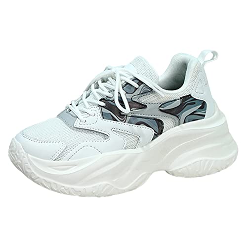 Laufschuhe Damen, Leicht Sportschuhe, mit Dicker Sohle, Komfortable Turnschuhe, Outdoor Running Sneaker, Weiche rutschfest Freizeitschuhe, Outdoor Wanderschuhe, Klassisch Tennis Shoes von BIISDOST