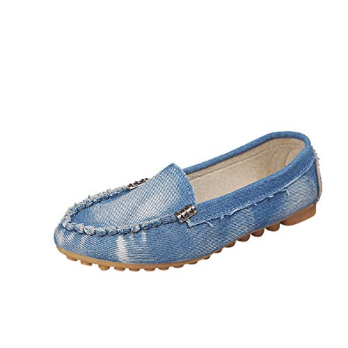 Sommer Freizeitschuhe Frauen: Casual Schuhe Weicher Boden Flacher Runde Zehe Walkingschuhe Slip On Walking Shoes Bequem Loafers Weich Halbschuhe Pendler Einzelne Schuhe Bequeme Arbeitsschuhe von BIISDOST