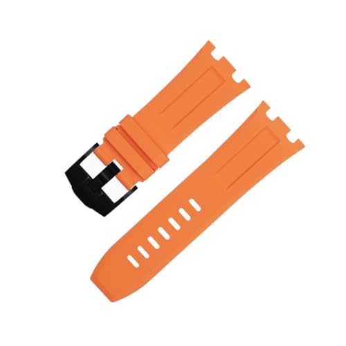 BIK 28 mm Natur-Fluor-Armband aus weichem FKM-Gummi, Zubehör, Uhrenarmband für AP-Armband, für Audemars und Piguet-Gürtel 15710/15703. Nicht schnell verfügbar(Orange 2) von BIK