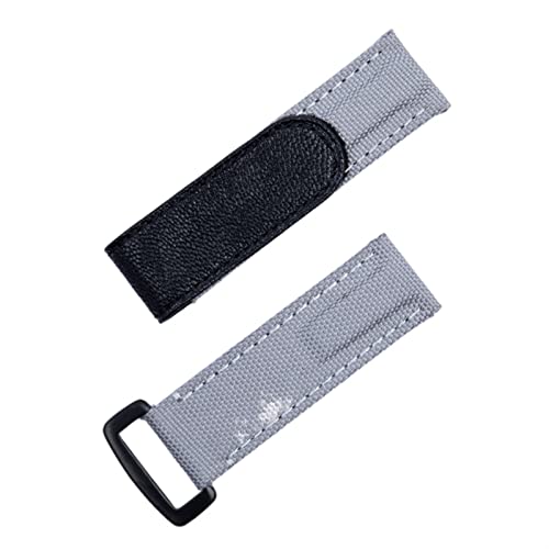 BIK Buntes 20-mm-Uhrenarmband aus Nylongewebe und Leder für das Armband DAYTONA SUBMARINER GMT Yacht-Master DateJust Uhrenarmband(Grey Blk buckle) von BIK