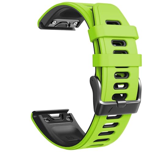 BIK Für Fenix ​​7S Uhrenarmband/Fenix ​​6S Uhrenarmband 20 mm Silikon-Uhrenarmbänder Ersatz für Fenix ​​5S/Fenix ​​6S Pro/Fenix ​​7S Pro Sports(Green-Black) von BIK