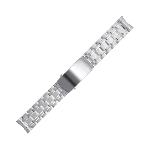 BIK Für Omega-Armband aus Metall, neues Seamaster DIVER 300M, Push-Slider-Schnalle, 316L-Edelstahl, 20 mm Uhrenarmband(Silver) von BIK