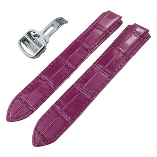 BIK Kalbsleder Uhrenarmband für Ballon Bleu De Cartier Convex Typ Uhrenarmband 14/16/18/20/22mm Armbänder, 14mm von BIK