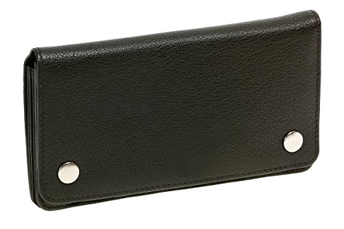 BIKER Geldbörse Trucker im Langformat Echt-Leder, schwarz von LEAS