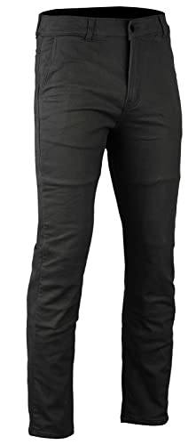 BGA Motorrad Jeans für Herren - Bikers Gear Australien Chino Kevlar Jeans Made with Dupont™ Kevlar® Biker Pants Schutzhose Motorradhose Aramid mit schützender CE Panzer, Schwarz , 41-44.5 von BIKERS GEAR AUSTRALIA PHILLIP ISLAND BG