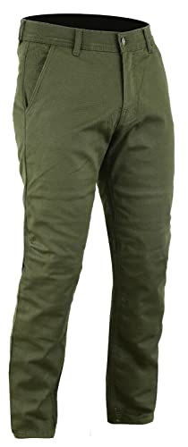 BGA Motorrad Jeans für Herren - Bikers Gear Australien Chino Kevlar Jeans Made with Dupont™ Kevlar® Biker Pants Schutzhose Motorradhose Aramid mit schützender CE Panzer, grün, 56 von BIKERS GEAR AUSTRALIA PHILLIP ISLAND BG