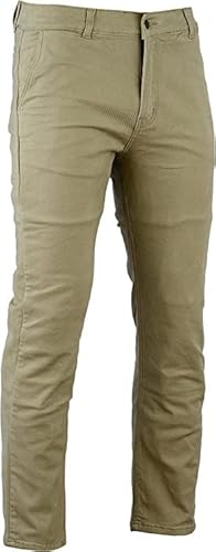 BGA Motorrad Jeans für Herren - Bikers Gear Australien Chino Kevlar Jeans Made with Dupont™ Kevlar® Biker Pants Schutzhose Motorradhose Aramid mit schützender CE Panzer, hautfarben, 27-32 von BIKERS GEAR AUSTRALIA PHILLIP ISLAND BG